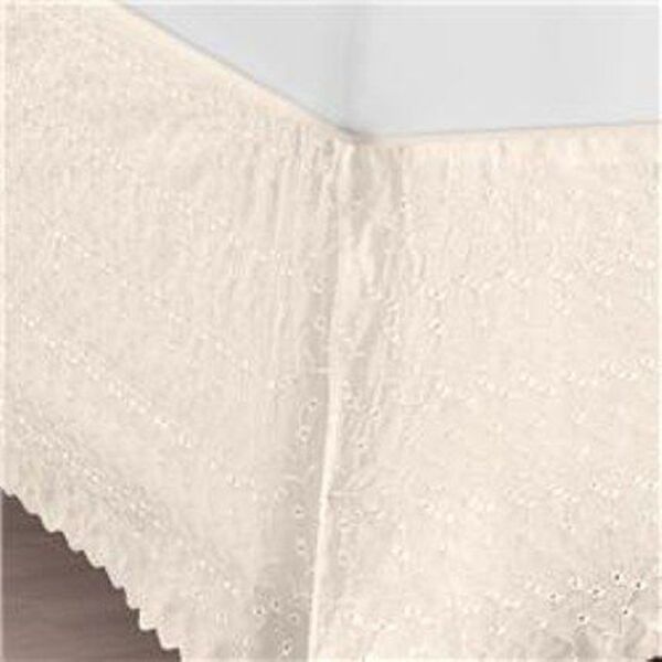 Saia para Cama Box King com Lese Marfim |Corttex